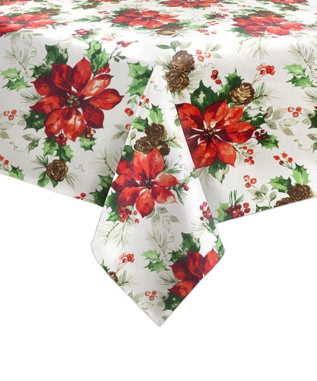 452x543 Bardwil Home Poinsettia Watercolor Tablecloth Zulily - Watercolor Tablecloth