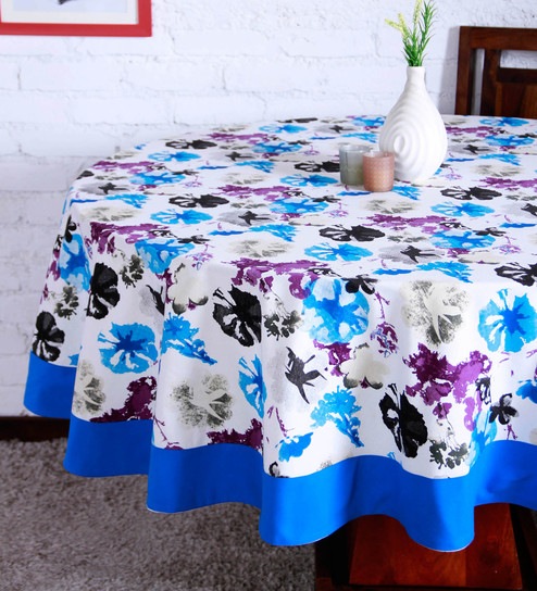 494x544 Buy Lushomes Watercolor Printed Round Table Cloth Online - Watercolor Tablecloth