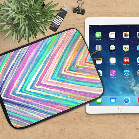 570x570 Chevron Ipad Sleeve Watercolor Chevron Neoprene Tablet Etsy - Watercolor Tablet
