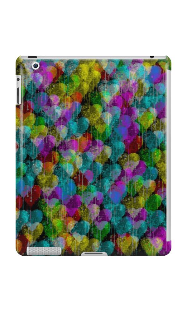 600x1000 Dripping Watercolor Hearts Tablet Case Covers And T Shirts By - Watercolor Tablet