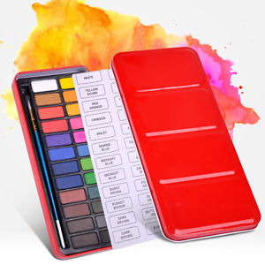 300x300 24 Colors Solid Watercolor Painting Pigments Tablet Set Art - Watercolor Tablet