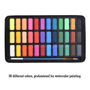 300x300 36 Colors Solid Watercolor Paint Pigments Tablet Set Paintbrush - Watercolor Tablet
