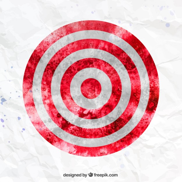 626x626 Watercolor Target Vector Free Download - Watercolor Target