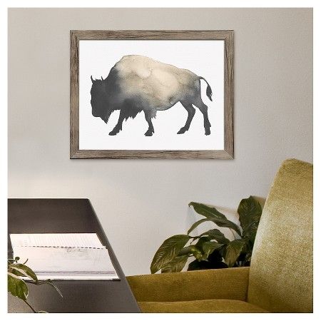 450x450 Framed Watercolor Buffalo 14 Buffalo, Target And Wall Decor - Watercolor Target