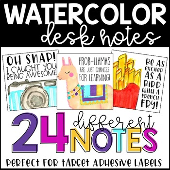 350x350 Fun Watercolor Desk Notes - Watercolor Target