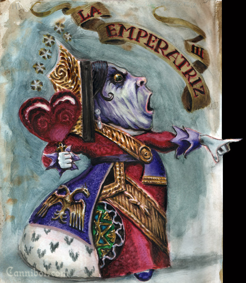 840x965 Empress Alice Tarot Watercolor By Cannibol - Watercolor Tarot