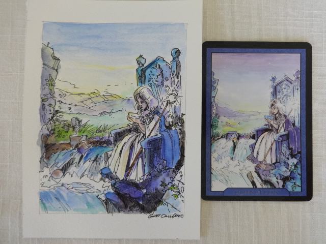640x480 Sale Original Shadow Of Oz Tarot Cards Art Giles Crawford Signed - Watercolor Tarot