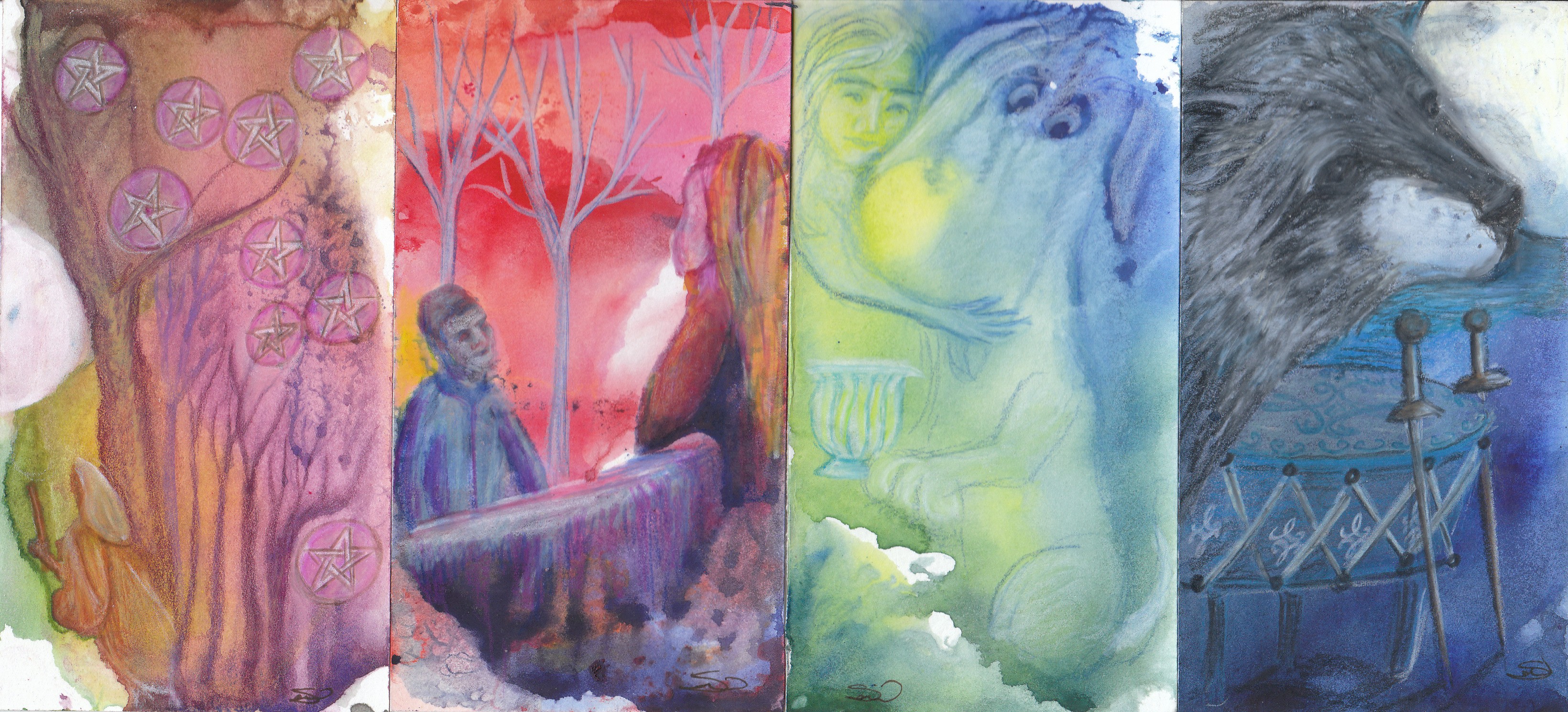 3280x1490 Tarot Decks Beth Seilonen, Tarot And Divination Arts - Watercolor Tarot Cards