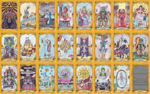 570x356 Zelda Tarot Individual Cards - Watercolor Tarot Cards