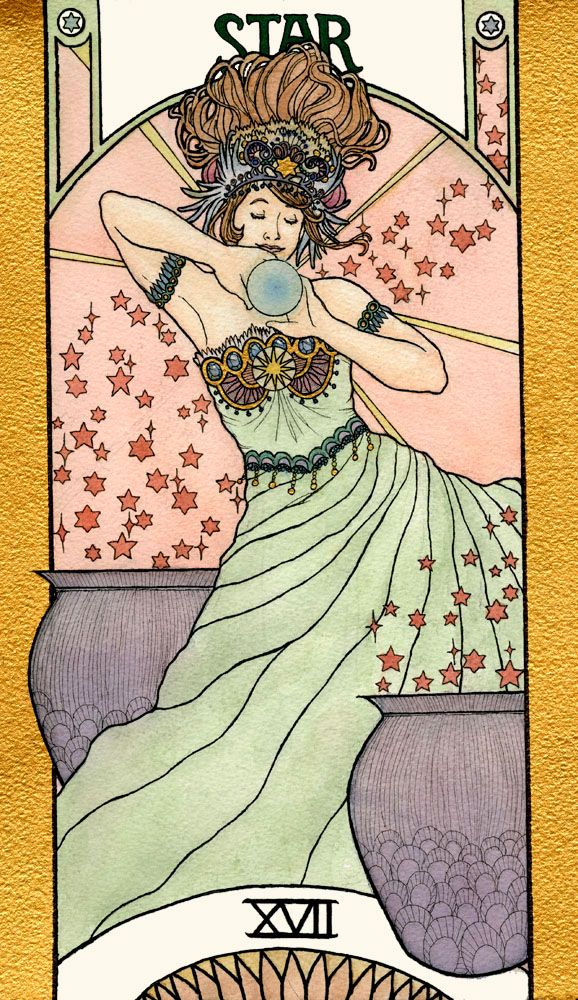 578x1000 Four Illustrated Tarot Cards Of The Major Arcana Deck (Watercolor - Watercolor Tarot Deck