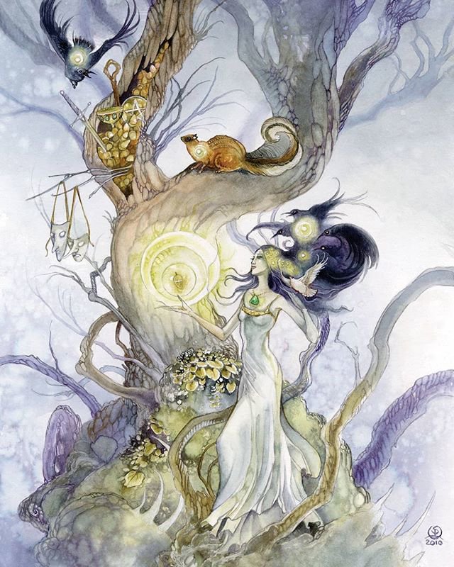 640x800 Stephanie Law On Twitter The Happy Squirrel A Special Bonus - Watercolor Tarot Deck