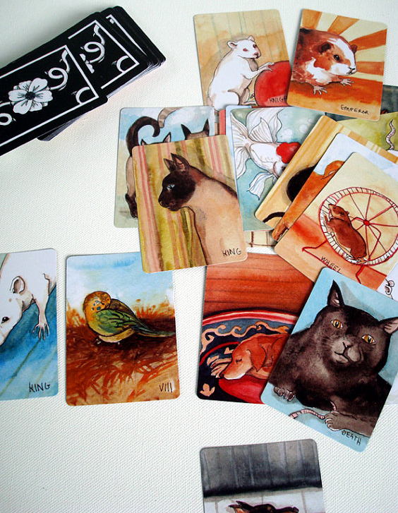 564x727 The Bluedogrose Tarot Deck By Nakisha Self Published - Watercolor Tarot Deck