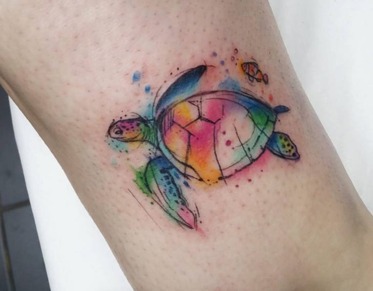 728x568 We Love Watercolor Animal Tattoos Tattoodo - Watercolor Tattoo