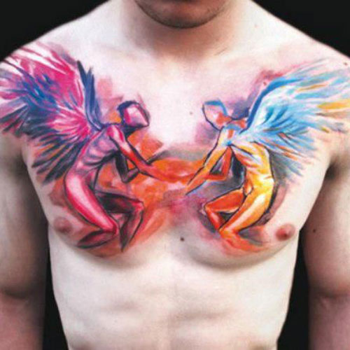 500x500 35 Watercolor Tattoos - Watercolor Tattoo Designs