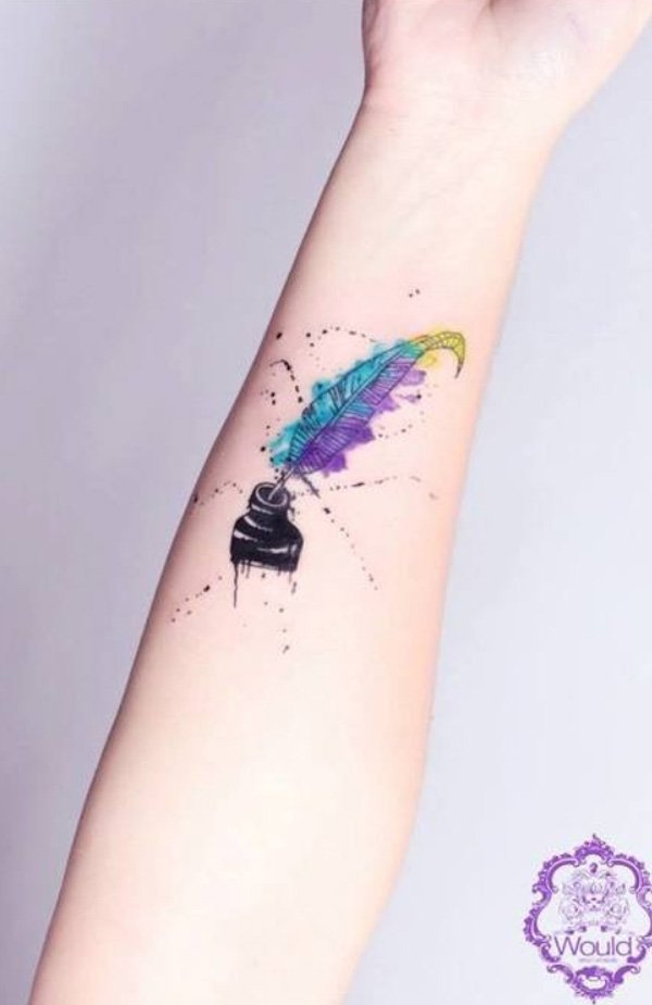 600x925 Examples Of Watercolor Tattoo Art And Design - Watercolor Tattoo Designs