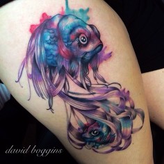 236x236 Fish And Goldfish Tattoo Watercolor For Girls Search Unique - Watercolor Tattoo Fish