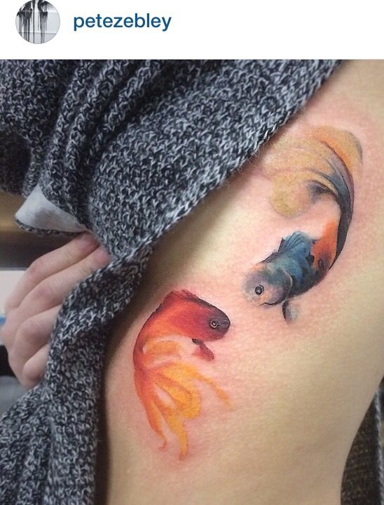 548x722 Pete Zebley Tattoo Tattoo Watercolour Tattoos And - Watercolor Tattoo Fish