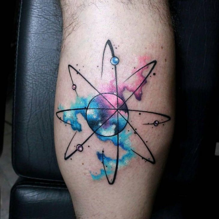 730x731 Watercolor Galaxy Tattoo Tattoo - Watercolor Tattoo Galaxy