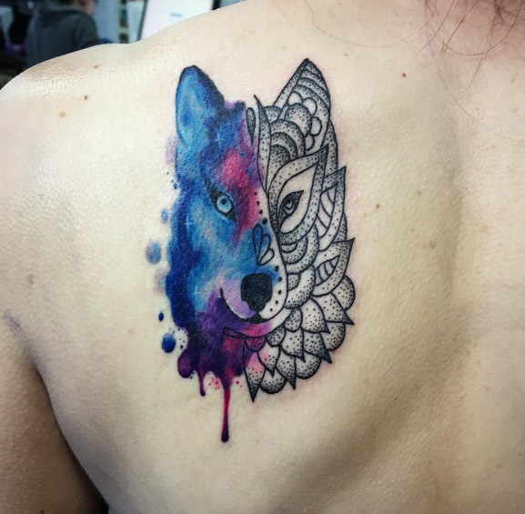 577x565 36 Galaxy Tattoos That Are Out Of This World - Watercolor Tattoo Galaxy