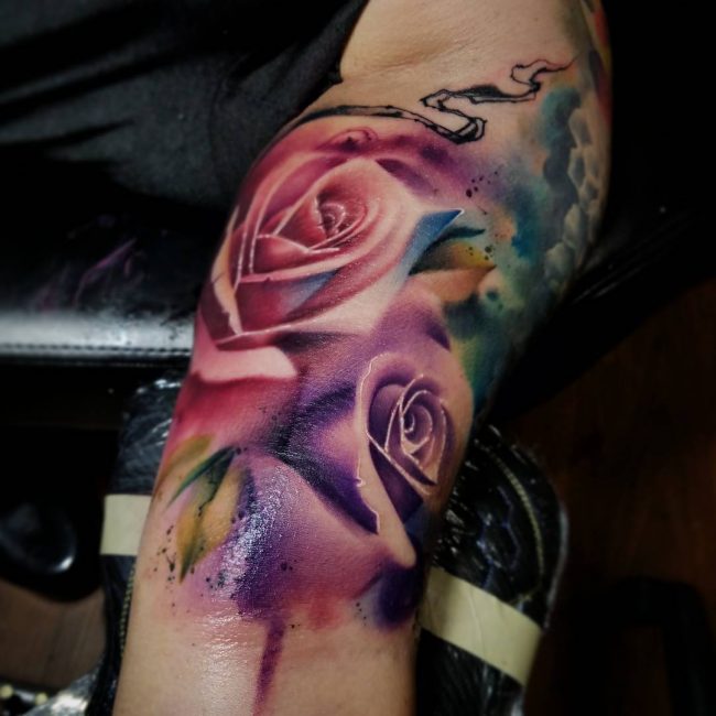 650x650 55 Magical Watercolor Tattoo Designs - Watercolor Tattoo Images