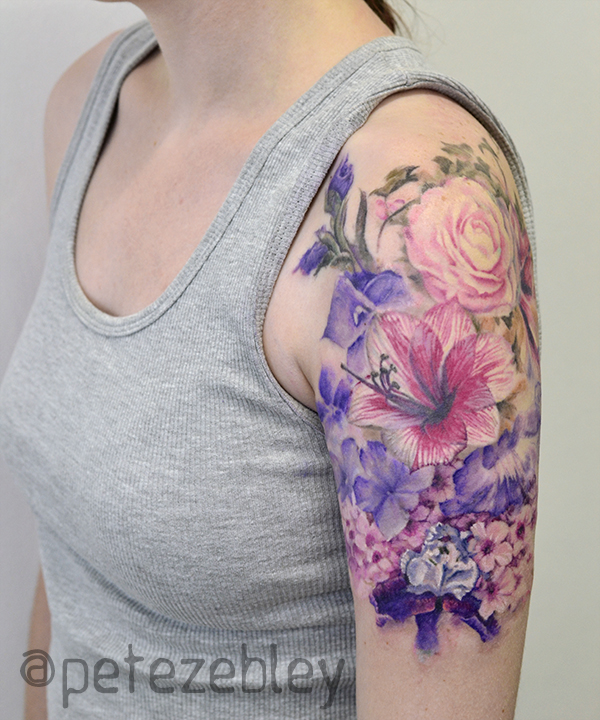 600x720 Pete Zebley Tattoos - Watercolor Tattoo Images