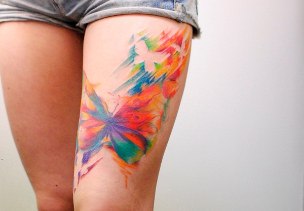600x416 90 Watercolor Tattoo Ideas That Turn Skin Into Canvas - Watercolor Tattoo Painting