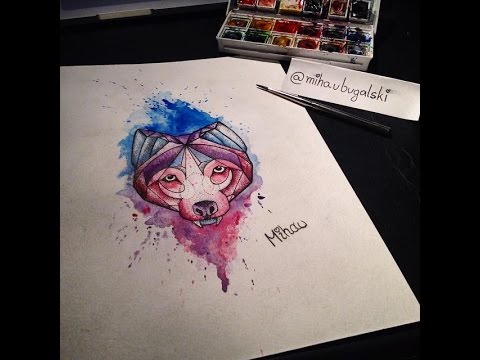 480x360 Speed Painting - Watercolor Tattoo Painting
