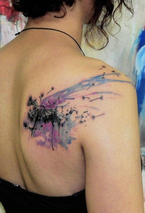 600x882 Watercolor Flower Tattoo Painting - Watercolor Tattoo Painting