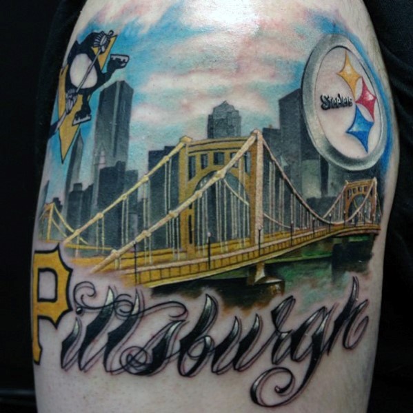 599x599 20 Pittsburgh Steelers Tattoo Designs For Men - Watercolor Tattoo Pittsburgh