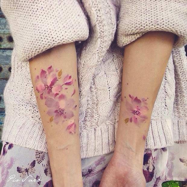 620x620 Watercolor Tattoo - Watercolor Tattoos For Women