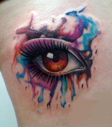 441x500 Colourful Watercolor Tattoo Ideas Amp Design For Woman 2018 - Watercolor Tattoos For Women