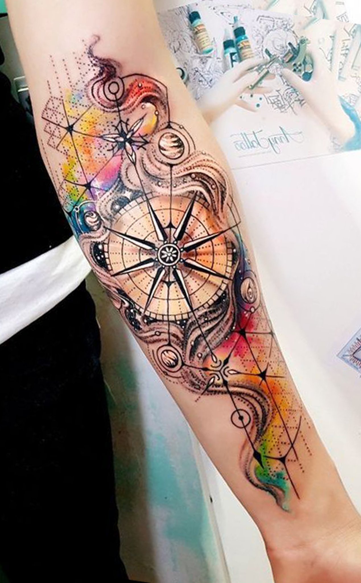 1269x2047 Unique Forearm Tattoo Ideas For Women Mybodiart - Watercolor Tattoos For Women