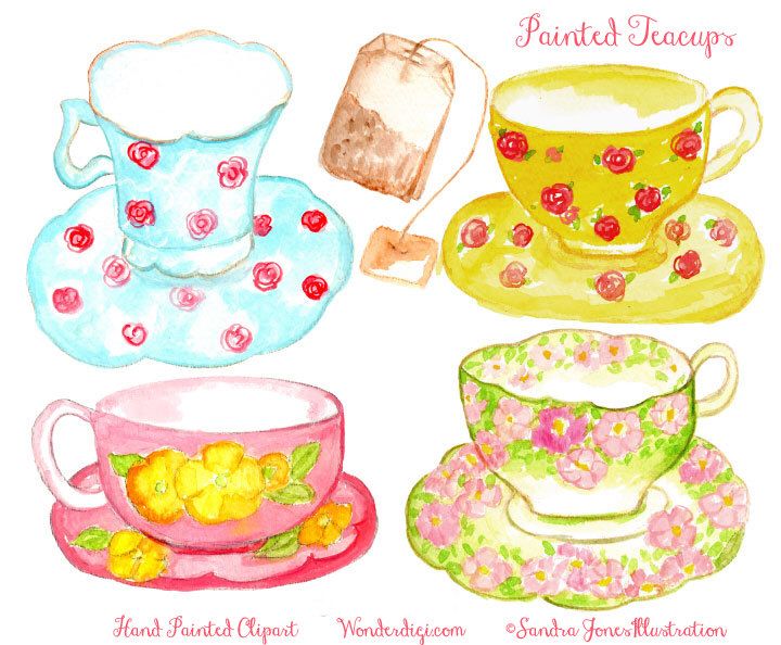 720x594 Collection Of 14 Free Watercolor Clipart Teacup Barbed Wire - Watercolor Tea Cup