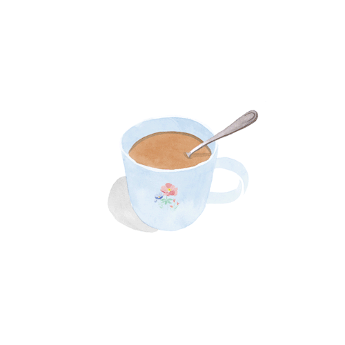 500x500 Watercolor Teacup Tumblr - Watercolor Teacup