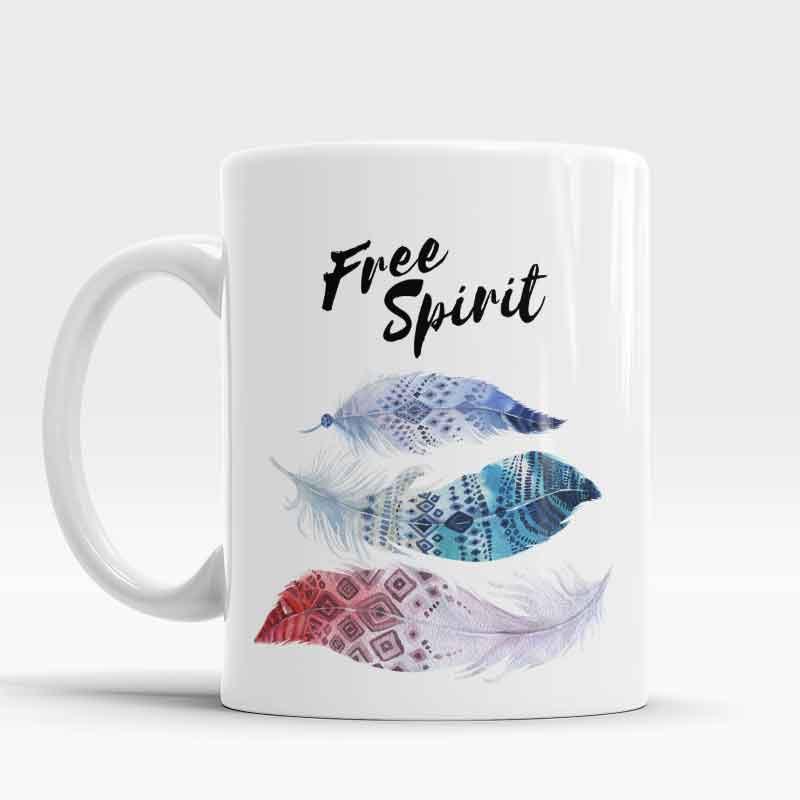 800x800 Free Spirit Mug Watercolor Art Coffee - Watercolor Teacup