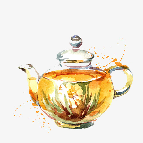 500x500 Watercolor Teapot, Watercolor Clipart, Teapot Clipart, Creative - Watercolor Teapot