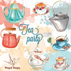 236x236 Watercolor Clipart Teapot - Watercolor Teapot