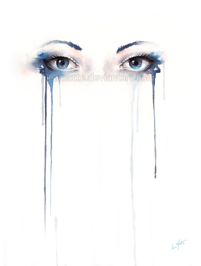 681x900 Tears By Leamatte - Watercolor Tears