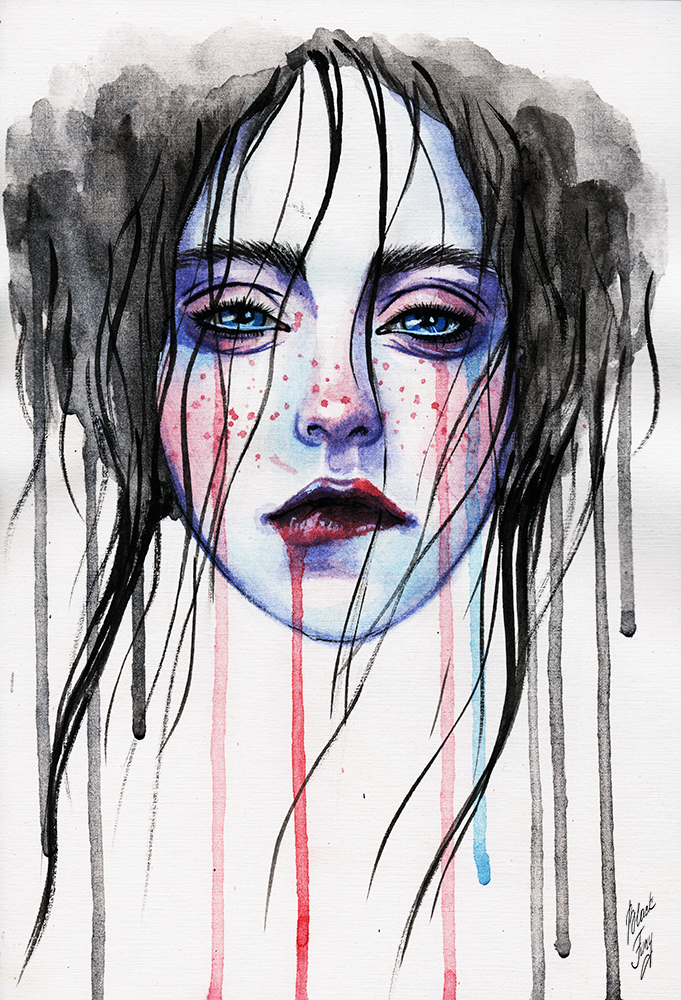 681x1000 Watercolor Tears By Blackfurya - Watercolor Tears