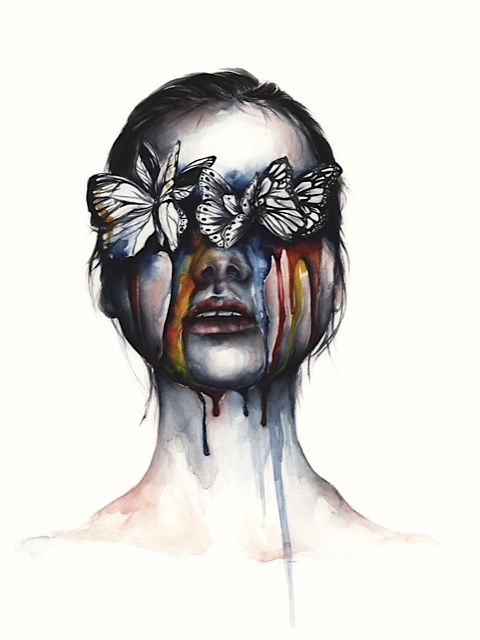 480x640 Watercolor Tears By Drawing - Watercolor Tears