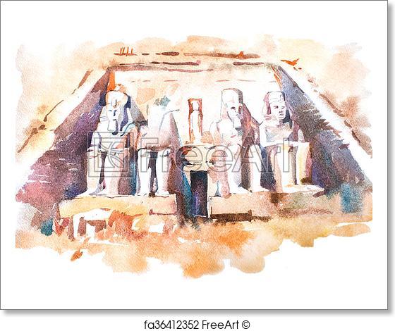 Watercolor Temple