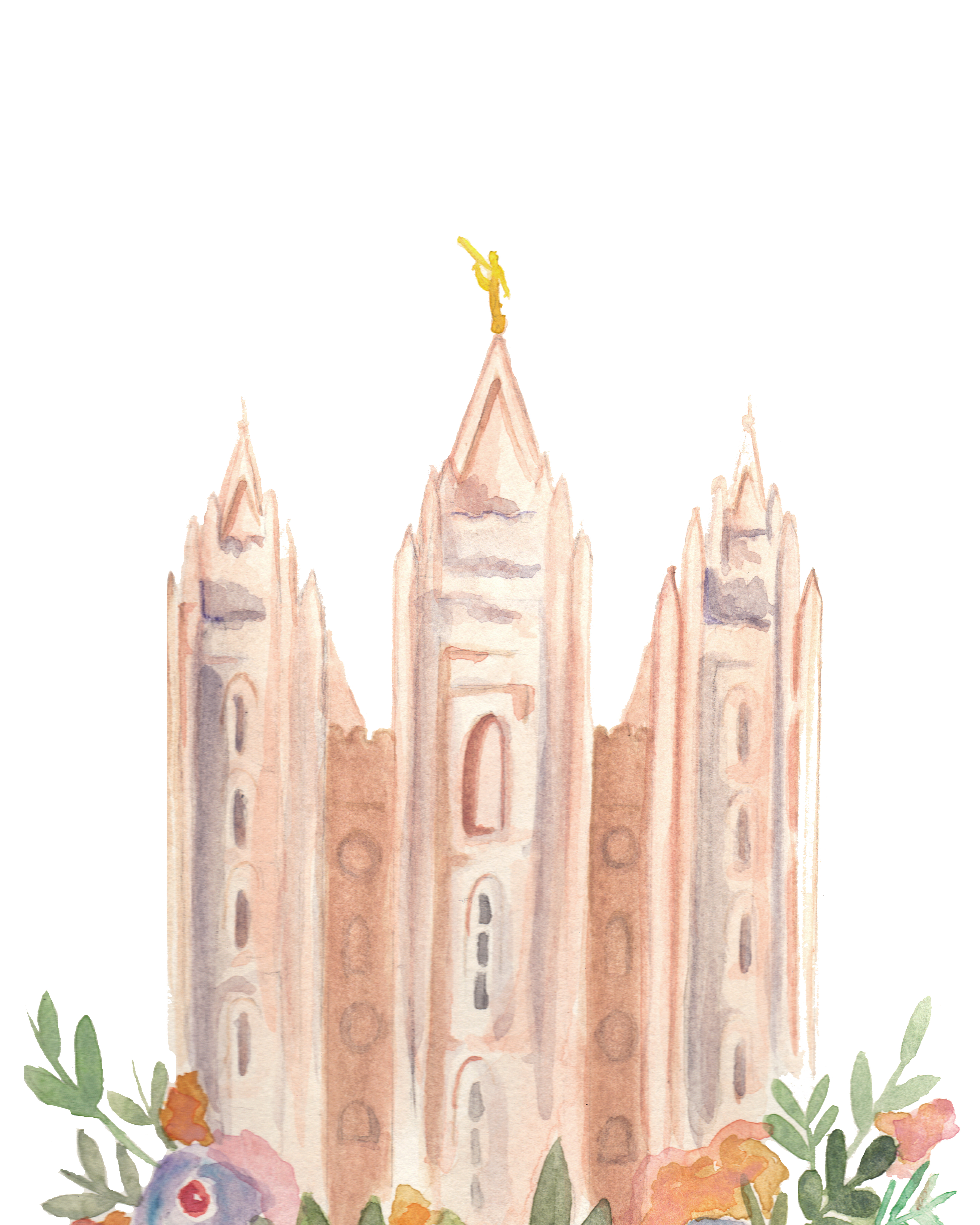 5230x6538 Watercolor Temples - Watercolor Temple