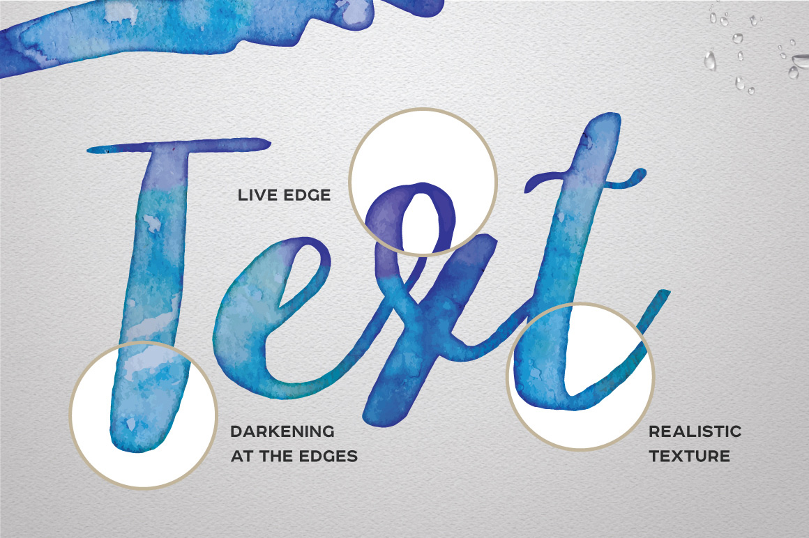 1160x772 Watercolor Vector Styles Illustrator Graphic Spirit - Watercolor Text