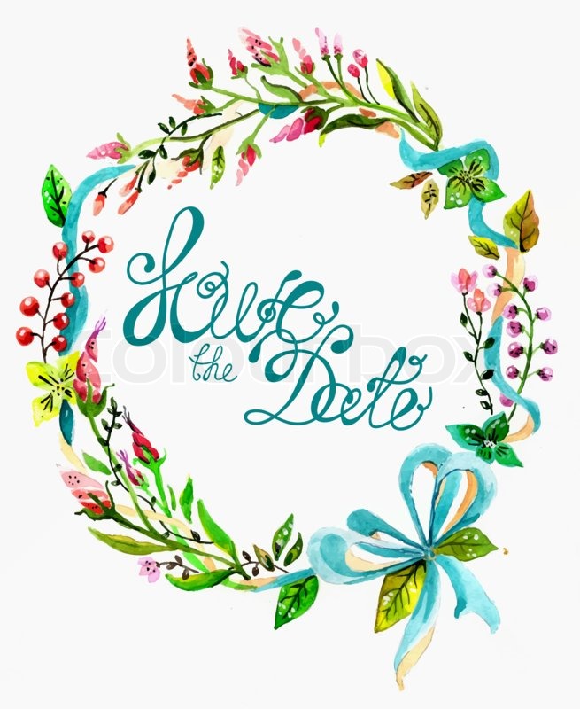 655x800 Watercolor Floral Frame, Colorful Natural Illustration With Text - Watercolor Text