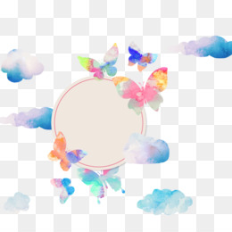 260x260 Butterfly Euclidean Vector - Watercolor Text