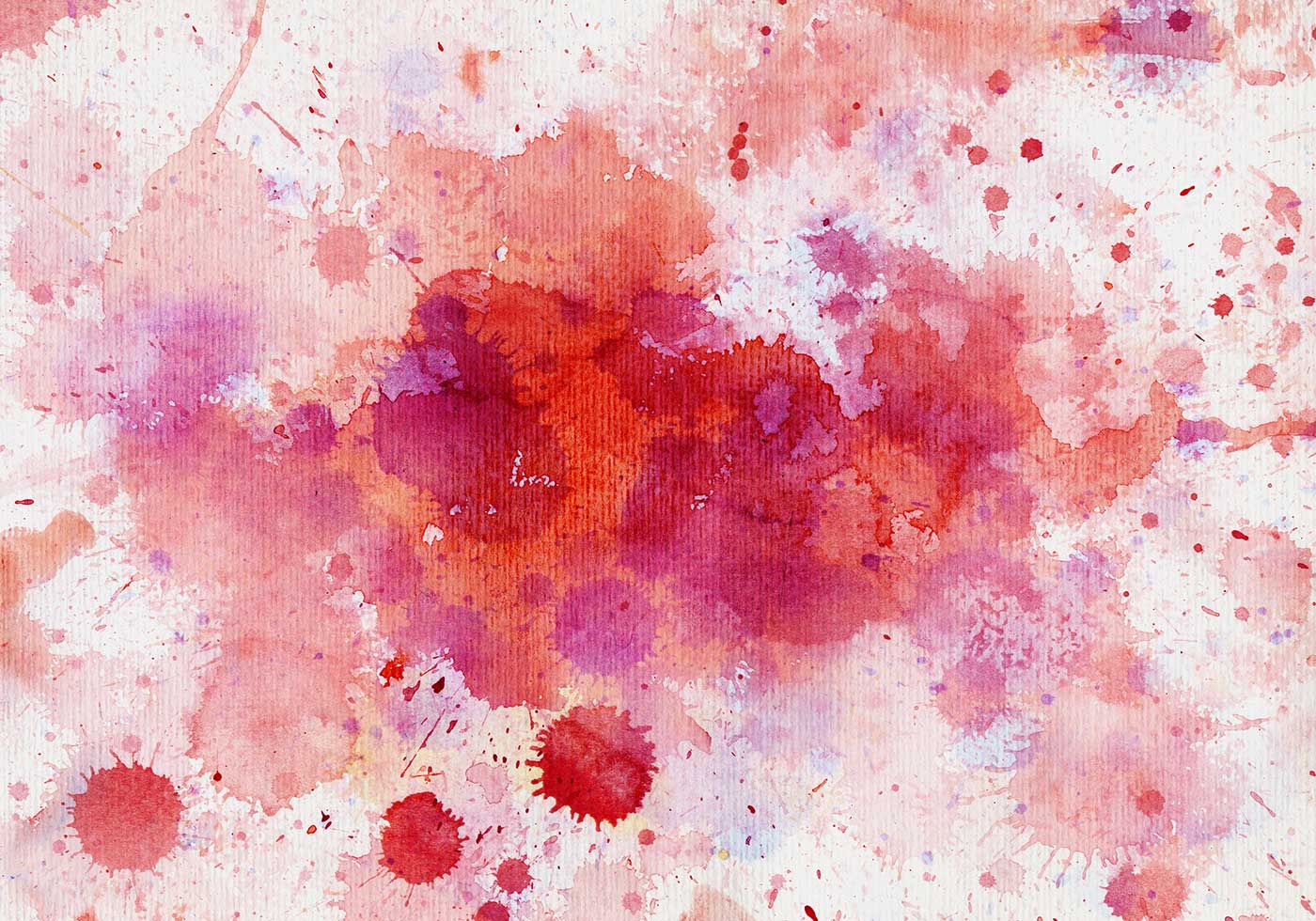 1400x980 Watercolour Splats In Red N Pink - Watercolor Texture