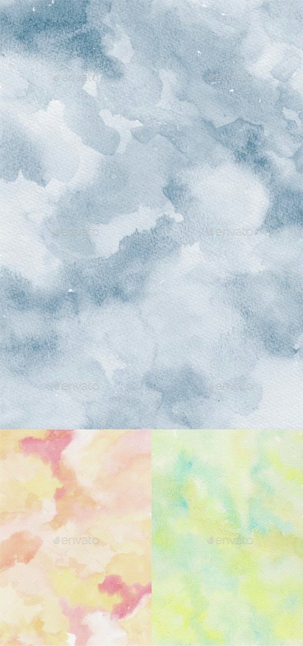 590x1256 3 Watercolor Textures By Jurgasan Graphicriver - Watercolor Texture Illustrator