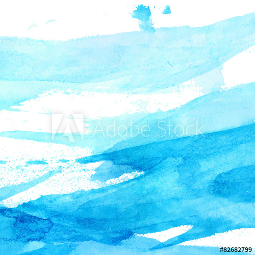 500x500 Blue Watercolor Texture With Brush Strokes And Stains. - Watercolor Texture Illustrator