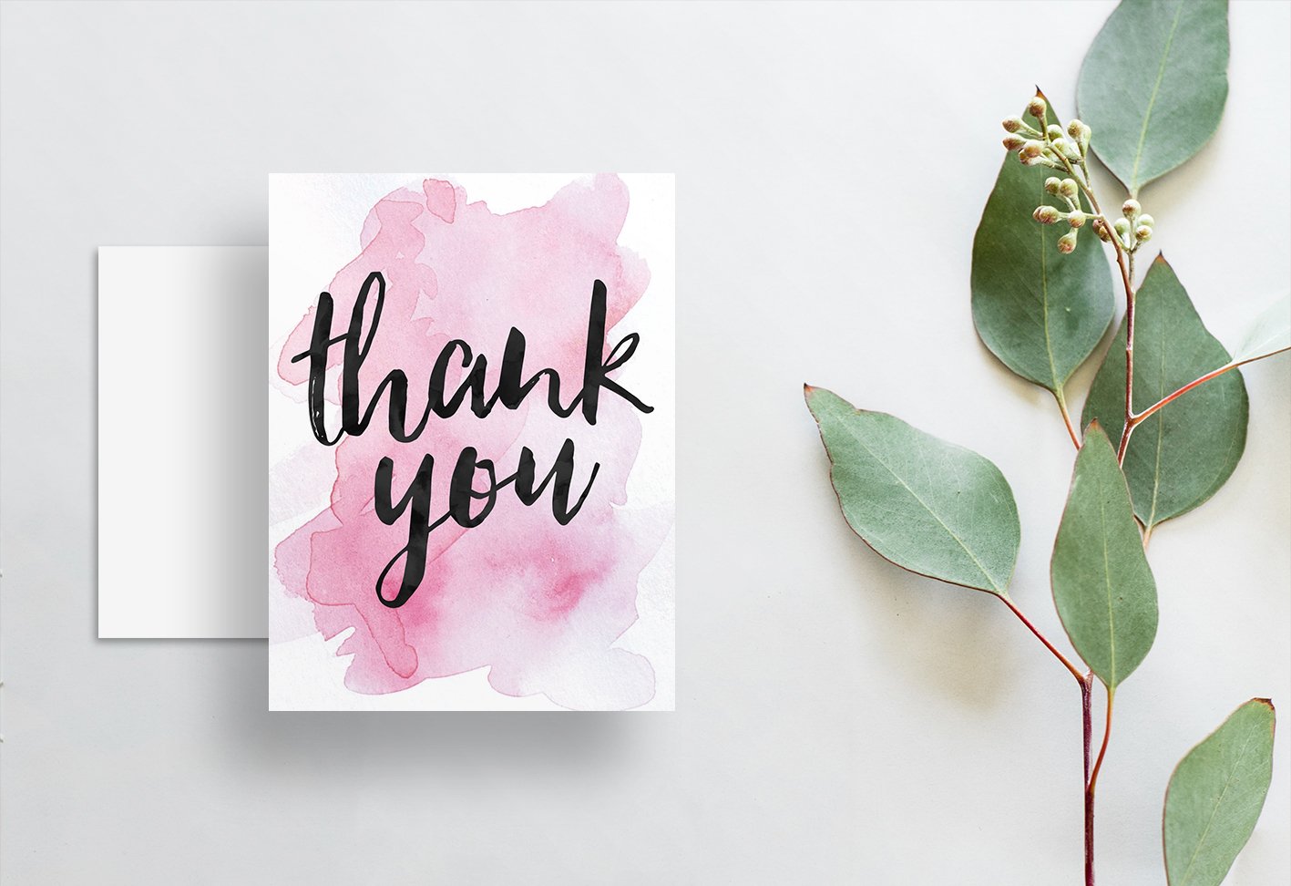 1417x972 Watercolor Splash Thank You Cards Brights Amp Neutrals - Watercolor Thank You
