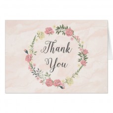228x228 Roses Watercolor Thank You Card - Watercolor Thank You Cards